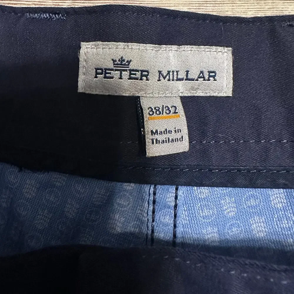 Peter Millar Crown Crafted Performance 5 Pocket Pants Navy Men's 38 x 32 Golf - Picture 5 of 5